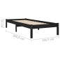 vidaXL Estructura de cama de madera maciza de pino negra 100x200 cm vidaXL Estructura de cama de madera maciza de pino negra 100x200 cm