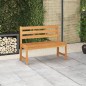 vidaXL Banco de jardín de madera maciza de teca 114 cm