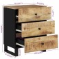 vidaXL Mesita de noche madera mango madera contrachapada 50x33x62 cm