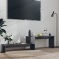 vidaXL Mueble para TV madera contrachapada gris brillante 180x30x43 cm vidaXL Mueble para TV madera contrachapada gris brillante 180x30x43 cm