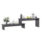 vidaXL Mueble para TV madera contrachapada gris brillante 180x30x43 cm vidaXL Mueble para TV madera contrachapada gris brillante 180x30x43 cm
