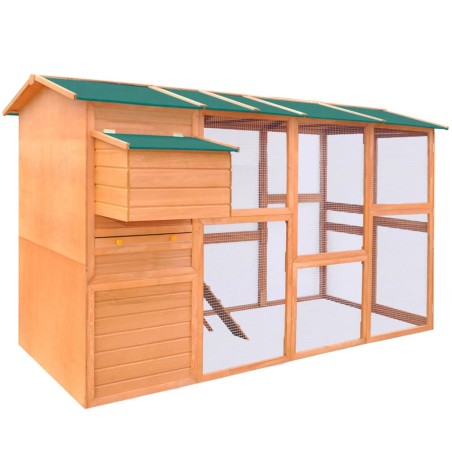 vidaXL Gallinero de madera 295x163x170 cm  