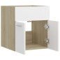 vidaXL Armario para lavabo contrachapada blanco roble 41x38,5x46 cm vidaXL Armario para lavabo contrachapada blanco roble 41x38,5x46 cm