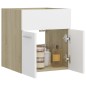vidaXL Armario para lavabo contrachapada blanco roble 41x38,5x46 cm vidaXL Armario para lavabo contrachapada blanco roble 41x38,5x46 cm