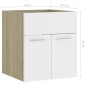 vidaXL Armario para lavabo contrachapada blanco roble 41x38,5x46 cm vidaXL Armario para lavabo contrachapada blanco roble 41x38,5x46 cm