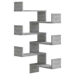 vidaXL Estanterías de esquina de pared 2 uds gris Sonoma 40x40x50 cm