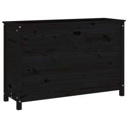 vidaXL Arriate elevado de jardín madera de pino negro 119,5x40x78 cm