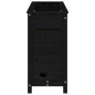 vidaXL Arriate elevado de jardín madera de pino negro 119,5x40x78 cm vidaXL Arriate elevado de jardín madera de pino negro 119,5x40x78 cm