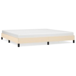 vidaXL Estructura de cama de tela color crema 200x200 cm