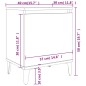 vidaXL Mesita de noche con patas de metal blanco 40x30x50 cm vidaXL Mesita de noche con patas de metal blanco 40x30x50 cm