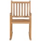 vidaXL Mecedora de madera de teca maciza marrón vidaXL Mecedora de madera de teca maciza marrón