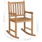 vidaXL Mecedora de madera de teca maciza marrón vidaXL Mecedora de madera de teca maciza marrón