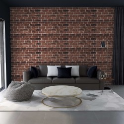vidaXL Paneles de pared 3D 10 uds diseño de ladrillo EPS marrón oscuro