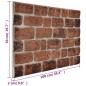 vidaXL Paneles de pared 3D 10 uds diseño de ladrillo EPS marrón oscuro vidaXL Paneles de pared 3D 10 uds diseño de ladrillo EPS marrón oscuro