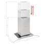 vidaXL Campana extractora de techo 90 cm acero inoxidable 756 m³/h LED vidaXL Campana extractora de techo 90 cm acero inoxidable 756 m³/h LED