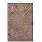 vidaXL Felpudo marrón 80x120 cm vidaXL Felpudo marrón 80x120 cm