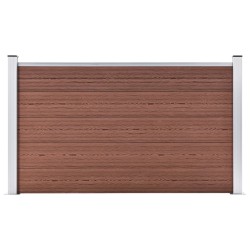 vidaXL Valla de jardín de WPC marrón 180x105 cm