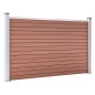 vidaXL Valla de jardín de WPC marrón 180x105 cm vidaXL Valla de jardín de WPC marrón 180x105 cm