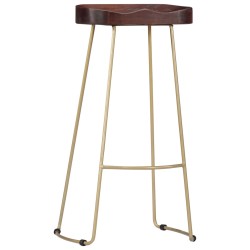 vidaXL Taburetes de cocina gavin 2 unidades madera maciza de mango
