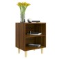 vidaXL Mesitas de noche 2 uds con patas madera marrón roble 40x30x50cm vidaXL Mesitas de noche 2 uds con patas madera marrón roble 40x30x50cm