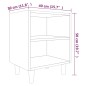 vidaXL Mesitas de noche 2 uds con patas madera marrón roble 40x30x50cm vidaXL Mesitas de noche 2 uds con patas madera marrón roble 40x30x50cm
