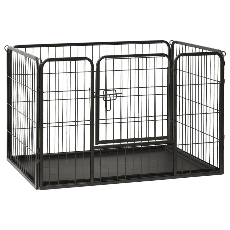 vidaXL Corral para perros cachorros acero 91,5x59x61 cm vidaXL Corral para perros cachorros acero 91,5x59x61 cm