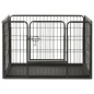 vidaXL Corral para perros cachorros acero 91,5x59x61 cm vidaXL Corral para perros cachorros acero 91,5x59x61 cm