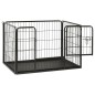vidaXL Corral para perros cachorros acero 91,5x59x61 cm vidaXL Corral para perros cachorros acero 91,5x59x61 cm
