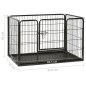 vidaXL Corral para perros cachorros acero 91,5x59x61 cm vidaXL Corral para perros cachorros acero 91,5x59x61 cm