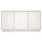 vidaXL Aparador de madera maciza de pino blanco 111x34x60 cm