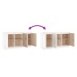vidaXL Aparador de madera maciza de pino blanco 111x34x60 cm