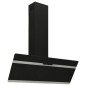 vidaXL Campana extractora pared acero y vidrio templado negro 90 cm vidaXL Campana extractora pared acero y vidrio templado negro 90 cm