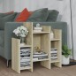 vidaXL Armario auxiliar madera contrachapada roble Sonoma 60x26x60 cm