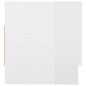 vidaXL Armario de madera contrachapada blanco brillante 70x32,5x35 cm vidaXL Armario de madera contrachapada blanco brillante 70x32,5x35 cm