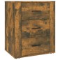 vidaXL Mesita de noche madera contrachapada roble ahumado 50x36x60 cm vidaXL Mesita de noche madera contrachapada roble ahumado 50x36x60 cm