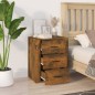 vidaXL Mesita de noche madera contrachapada roble ahumado 50x36x60 cm vidaXL Mesita de noche madera contrachapada roble ahumado 50x36x60 cm