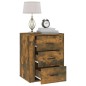 vidaXL Mesita de noche madera contrachapada roble ahumado 50x36x60 cm vidaXL Mesita de noche madera contrachapada roble ahumado 50x36x60 cm