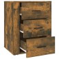 vidaXL Mesita de noche madera contrachapada roble ahumado 50x36x60 cm vidaXL Mesita de noche madera contrachapada roble ahumado 50x36x60 cm