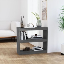 vidaXL Estantería/divisor de espacios madera pino gris 80x30x71,5 cm