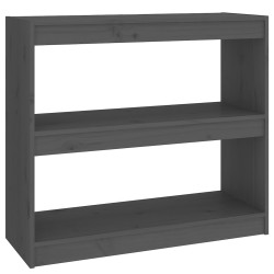 vidaXL Estantería/divisor de espacios madera pino gris 80x30x71,5 cm