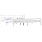 vidaXL Estructura de cama madera maciza blanco 200x200 cm