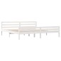 vidaXL Estructura de cama madera maciza blanco 200x200 cm