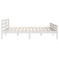 vidaXL Estructura de cama madera maciza blanco 200x200 cm