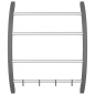 vidaXL Toallero con ganchos aluminio plateado 56x16x72 cm vidaXL Toallero con ganchos aluminio plateado 56x16x72 cm