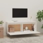 vidaXL Armario de pared de madera maciza de pino blanco 100x30x35 cm vidaXL Armario de pared de madera maciza de pino blanco 100x30x35 cm