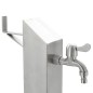 vidaXL Columna de agua de jardín acero inoxidable cuadrada 95 cm