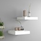 vidaXL Estante flotante pared 2 uds blanco y roble MDF 90x23,5x3,8 cm vidaXL Estante flotante pared 2 uds blanco y roble MDF 90x23,5x3,8 cm