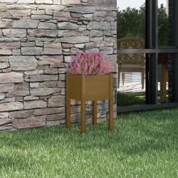 vidaXL Jardinera de madera maciza de pino marrón miel 40x40x70 cm
