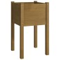 vidaXL Jardinera de madera maciza de pino marrón miel 40x40x70 cm vidaXL Jardinera de madera maciza de pino marrón miel 40x40x70 cm