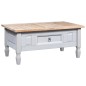 vidaXL Mesa de centro Corona Range pino mexicano gris 100x55x45 cm
